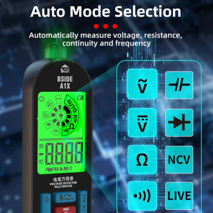 BSIDE A1X Charging Model Mini Digital Electric Pen Intelligent Automatic Merit Multimeter, Specification: Standard - Digital Multimeter by BSIDE | Online Shopping UK | buy2fix