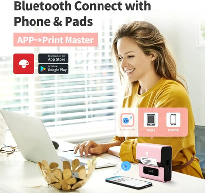Phomemo M221 Thermal Wireless Label Printer Barcode Bluetooth Label Maker(Blue) - Printer by Phomemo | Online Shopping UK | buy2fix