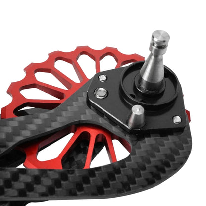 Carbon Fiber Guide Wheel For Road Bike Bicycle Bearing Rear Derailleur Guide Wheel Parts, Model Number: SD6 Red - Guide wheels by BIKERSAY | Online Shopping UK | buy2fix