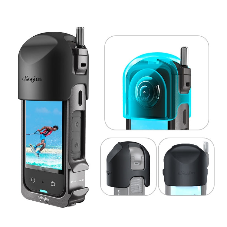 For Insta360 X3 AMagisn Metal Rabbit Cage Protective Frame Accessories, Spec: With Lens Cover - Mount & Holder by aMagisn | Online Shopping UK | buy2fix