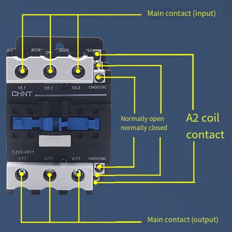 CHNT CJX2-9511 95A 220V Silver Alloy Contacts Multi-Purpose Single-Phase AC Contactor - Relays by CHNT | Online Shopping UK | buy2fix