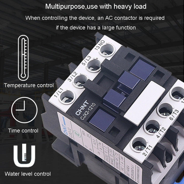 CHNT CJX2-9511 95A 220V Silver Alloy Contacts Multi-Purpose Single-Phase AC Contactor - Relays by CHNT | Online Shopping UK | buy2fix