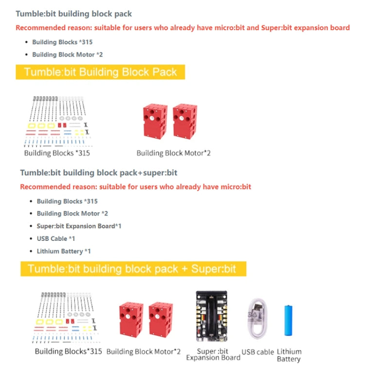 Yahboom Micro: Bit Self-Balancing Block Building Programmable APP Control Robot Kit, Spec: Tumblebit Superbit - Components Kits by Yahboom | Online Shopping UK | buy2fix