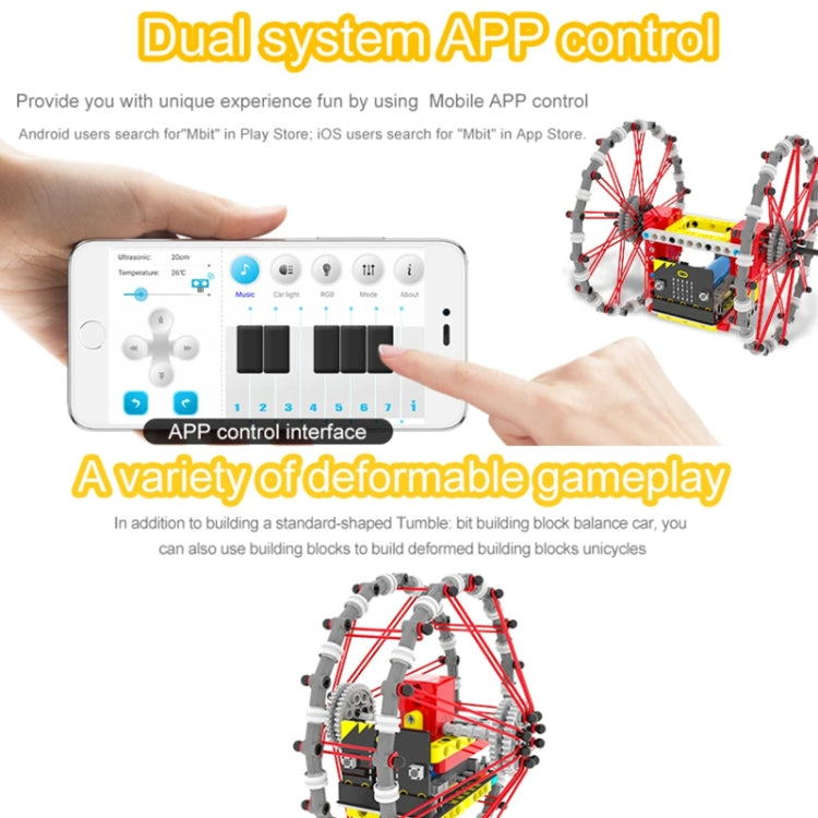 Yahboom Micro: Bit Self-Balancing Block Building Programmable APP Control Robot Kit, Spec: Tumblebit Superbit - Components Kits by Yahboom | Online Shopping UK | buy2fix