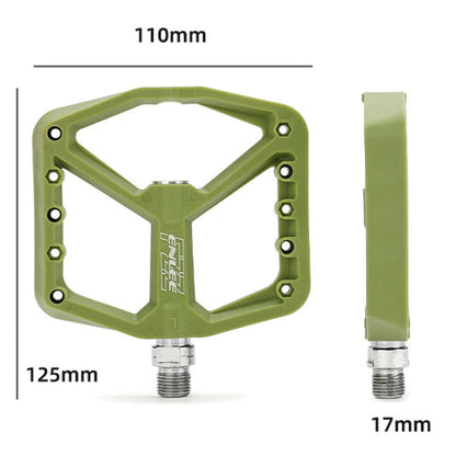 ENLEE F228 1pair Bicycle Nylon Pedals Mountain Bike Widened Riding Footrests(Red) - Pedals by ENLEE | Online Shopping UK | buy2fix