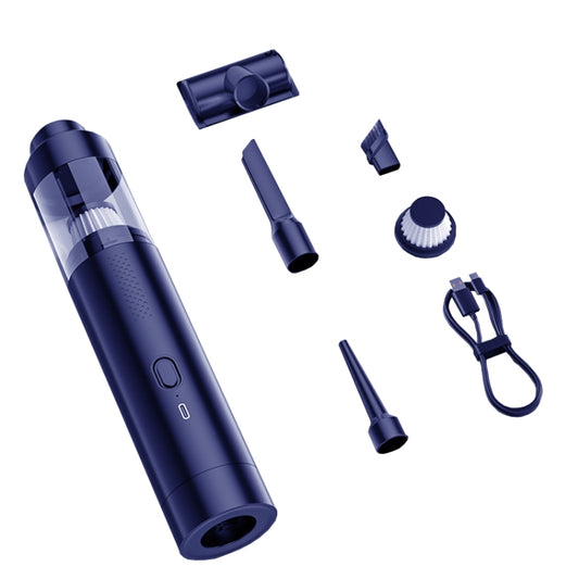 SUITU ST-6676 7pcs /Set Cordless Vehicle Vacuum Cleaner Home And Car Brushless Cylinder Blower(Blue And Gray) - Vacuum Cleaner by SUITU | Online Shopping UK | buy2fix