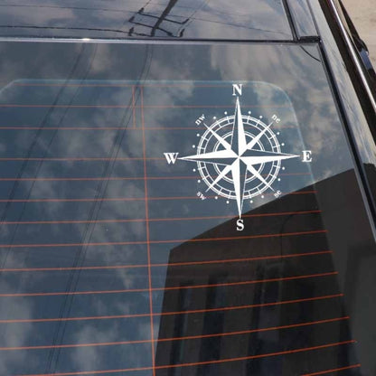 10 PCS  Art Design Vinyl NSWE Compass Car Stickers Decals, White + Black - Decorative Sticker by buy2fix | Online Shopping UK | buy2fix