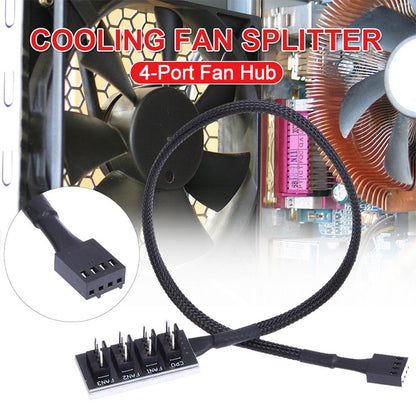 2 PCS Computer Fan PWM Hub Computer Chassis Fan Hub(A Drag Four) - USB 3.0 HUB by buy2fix | Online Shopping UK | buy2fix