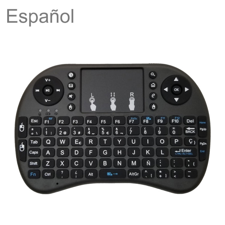 Support Language: Spanish i8 Air Mouse Wireless Keyboard with Touchpad for Android TV Box & Smart TV & PC Tablet & Xbox360 & PS3 & HTPC/IPTV - MINI PC Accessories & Gadgets by buy2fix | Online Shopping UK | buy2fix