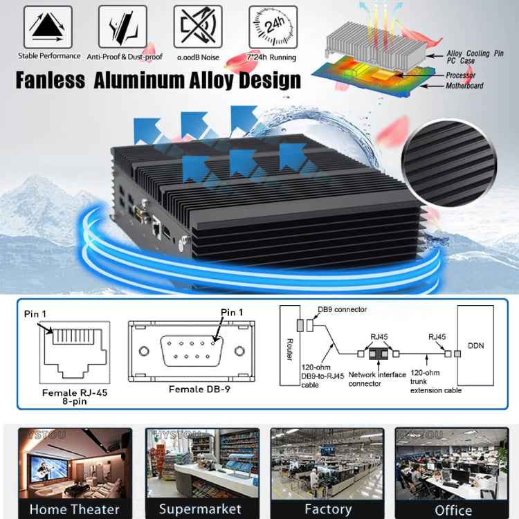 HYSTOU P09-6L Windows / Linux System Mini PC, Intel Core I3-7167U 2 Core 4 Threads up to 2.80GHz, Support mSATA, 8GB RAM DDR3 + 256GB SSD 500GB HDD - Computer & Networking by HYSTOU | Online Shopping UK | buy2fix