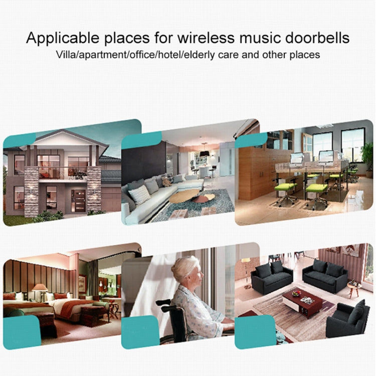 VOYE V015F Home Music Remote Control Wireless Doorbell with 38 Polyphony Sounds (White) - Wireless Doorbell by VOYE | Online Shopping UK | buy2fix