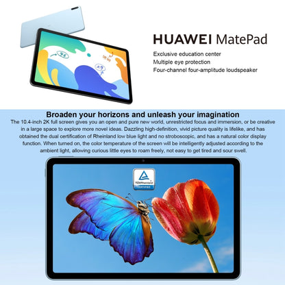 Huawei MatePad 10.4 BAH4-W19 WiFi, 10.4 inch, 6GB+128GB, HarmonyOS 2 Qualcomm Snapdragon 778G 4G Octa Core up to 2.42GHz, Support Dual WiFi, OTG, Not Support Google Play (Blue) - Huawei by Huawei | Online Shopping UK | buy2fix