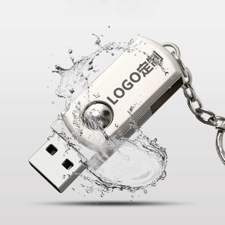 MicroDrive 32GB USB 2.0 Creative Personality Metal U Disk with Keychain (Silver) - USB Flash Drives by 1 | Online Shopping UK | buy2fix