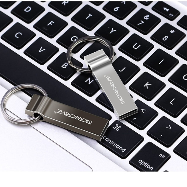 MicroDrive 16GB USB 2.0 Metal Keychain U Disk (Black) - USB Flash Drives by MicroDrive | Online Shopping UK | buy2fix